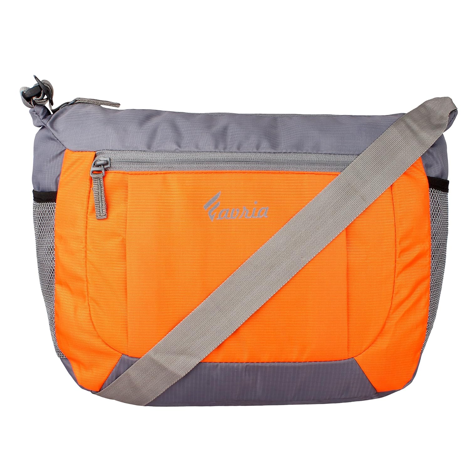 favria men & women sling bag- orange & grey