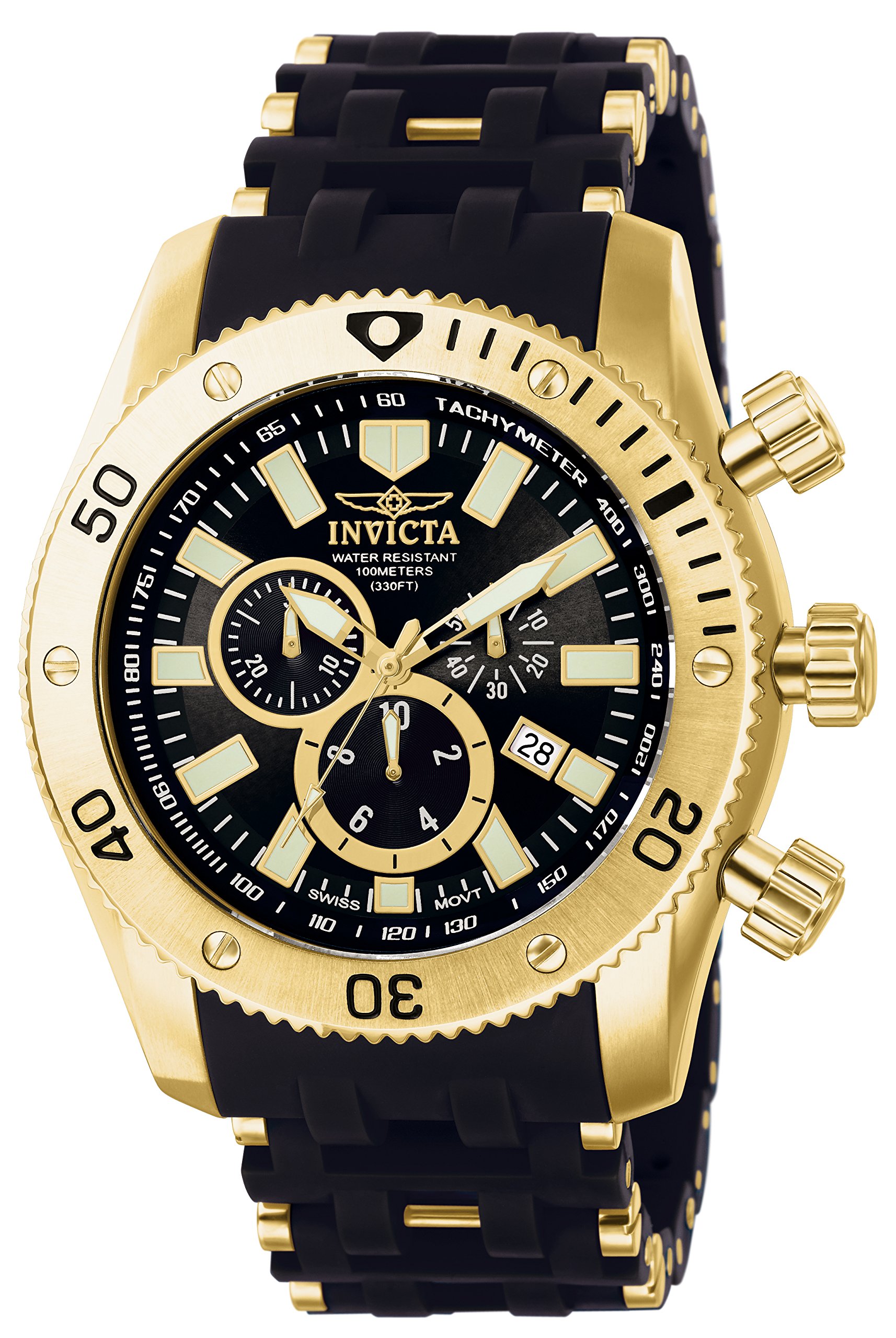 Invicta Sea Spider 0140 Men's Watch - Waterproof - Analogue - Quartz Movement - stainless steel with black dial - 50mm — image 1