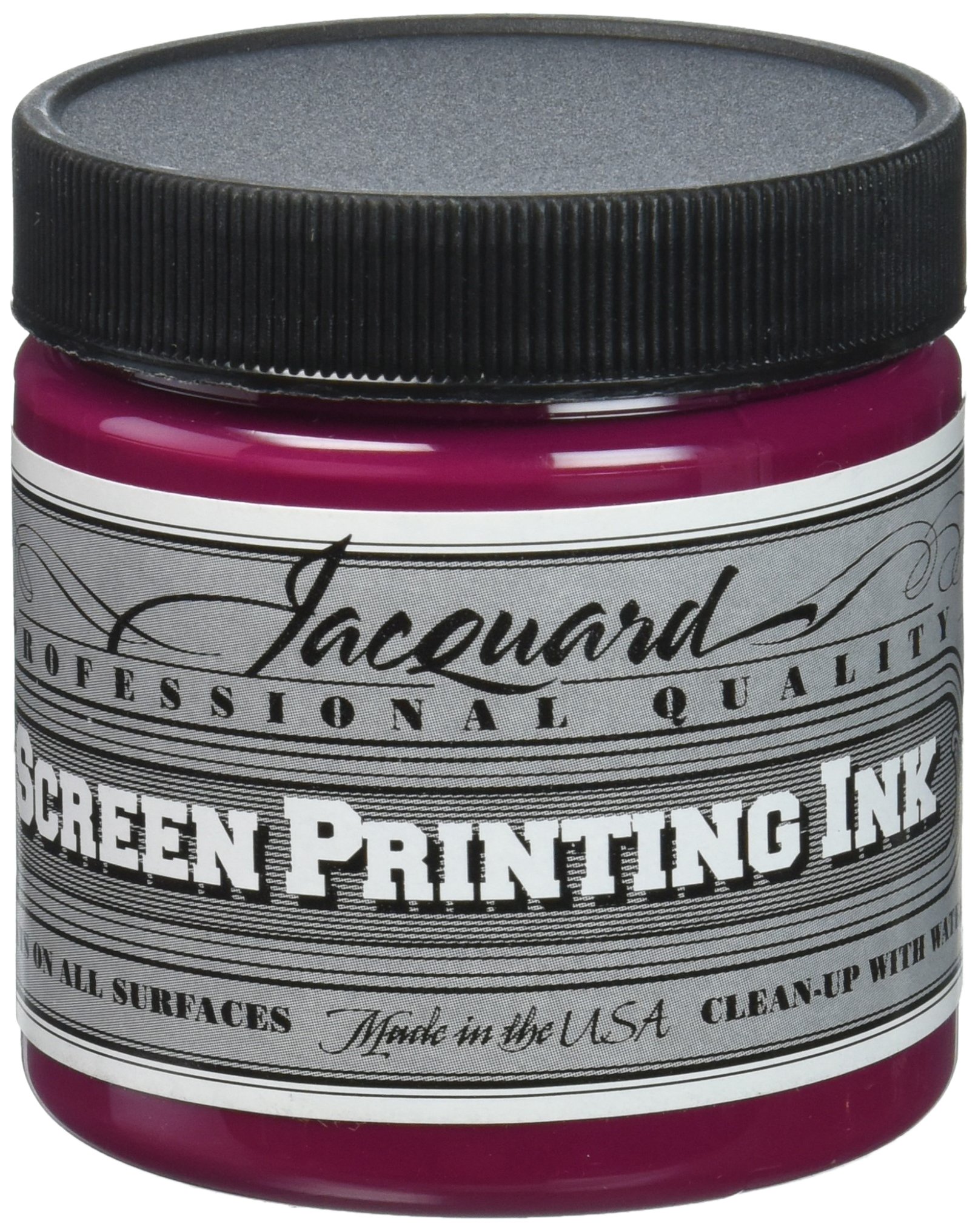 Jacquard Professional Screen Print Ink, Water-Soluable, 4oz Jar, Process Magenta (141)
