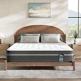 Queen Mattress 10 Inch Hybrid Mattress in a Box, Medium Firm Queen Size Bed Mattresses with Zoned Support, Memory Foam and Pocket Springs for Motion Isolation&amp;Pressure Relief, CertiPUR-US