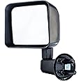 Dependable Direct Left Driver Side Textured Manual Operated Non-Heated Folding Mirror Compatible With Jeep Wrangler 2007-2016 - Parts Link # CH1320271