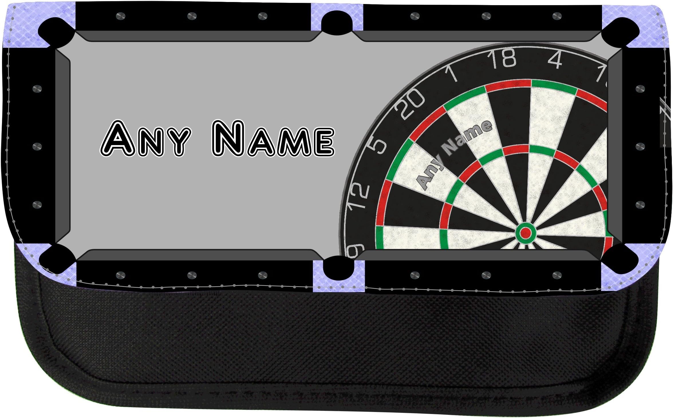 Personalised American Pool Dart Board Print Pencil CASE