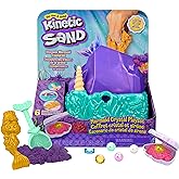 Kinetic Sand Mermaid Crystal Playset, Moldable Sand Sensory Toys, Ages 3+ | Unlock Case with a Key, Includes 1lb Shimmer Gold Play Sand &amp; Molds, Creative Open-Ended Play, Birthday Gifts for Kids