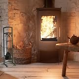 Relaxdays Fireplace Tool Set 4pc Black Steel Stand Poker Shovel Broom 73x21x21cm view 5