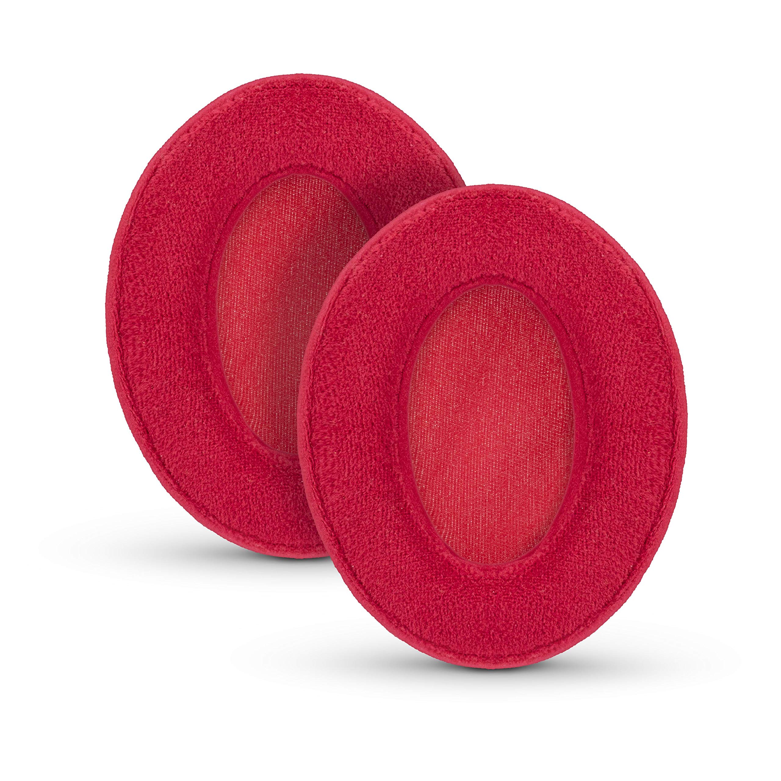 Brainwavz Replacement Memory Foam Earpads - Suitable For Many Headphones - AKG, HifiMan, ATH, Philips, Fostex, Grado, Sony ear pad (Red Velour)