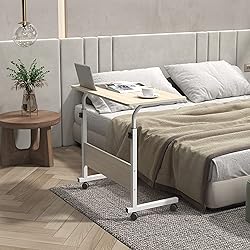 soges 31.5 inches Side Table, Adjustable Movable