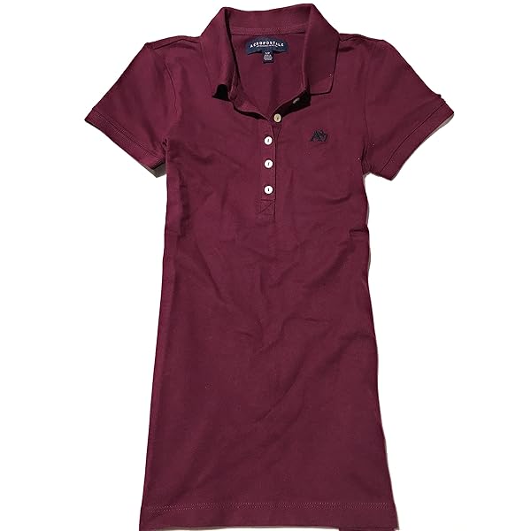 Aeropostale Women's A87 Logo Piqu Polo Shirt