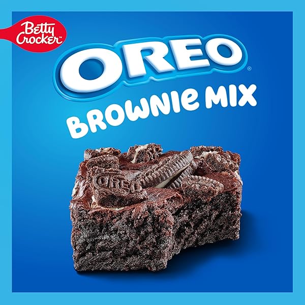 BETTY CROCKER OREO BROWNIE MIX, OREO BROWNIE MIX TOPPED WITH OREO COOKIE PIECES, 13.6 OZ