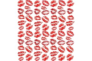 LEOARS Bright Red Lip Print Temporary Tattoo Sticker Valentines Day Tattoos Kiss Tattoo