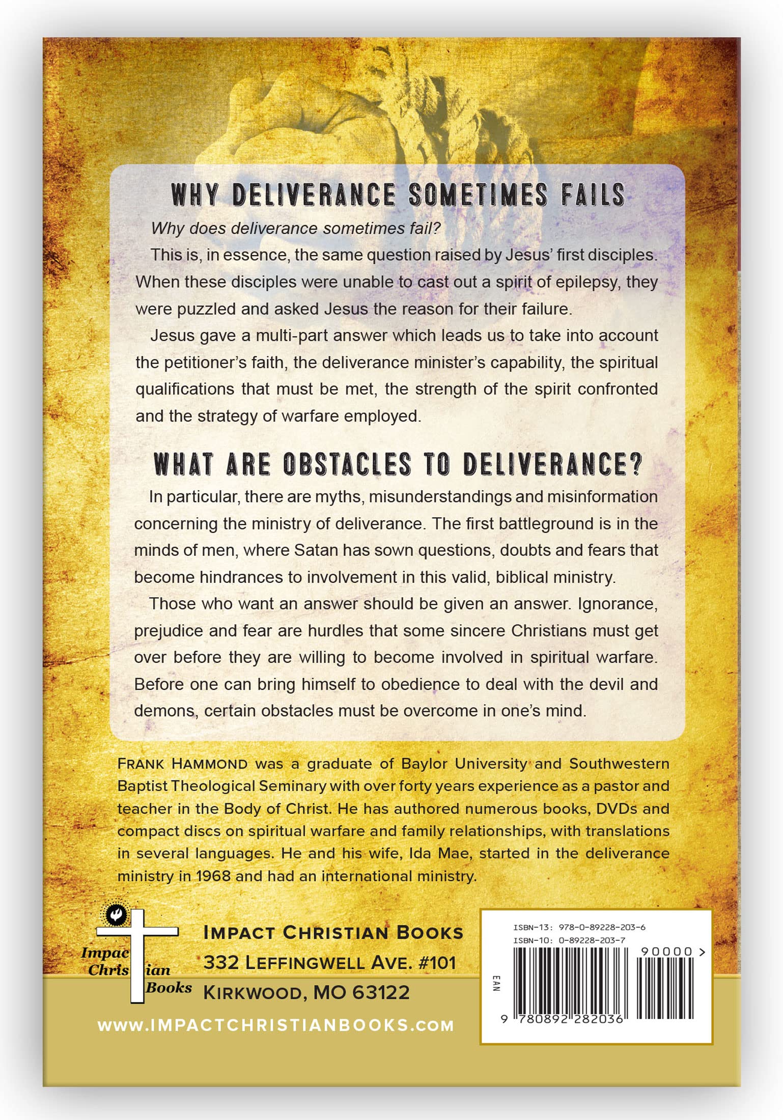 Obstacles to Deliverance: Why Deliverance Sometimes Fails (The Frank Hammond Booklet Series)