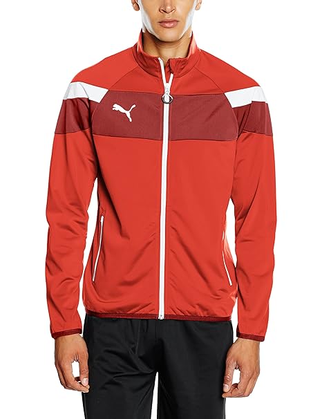 puma jacket red and white
