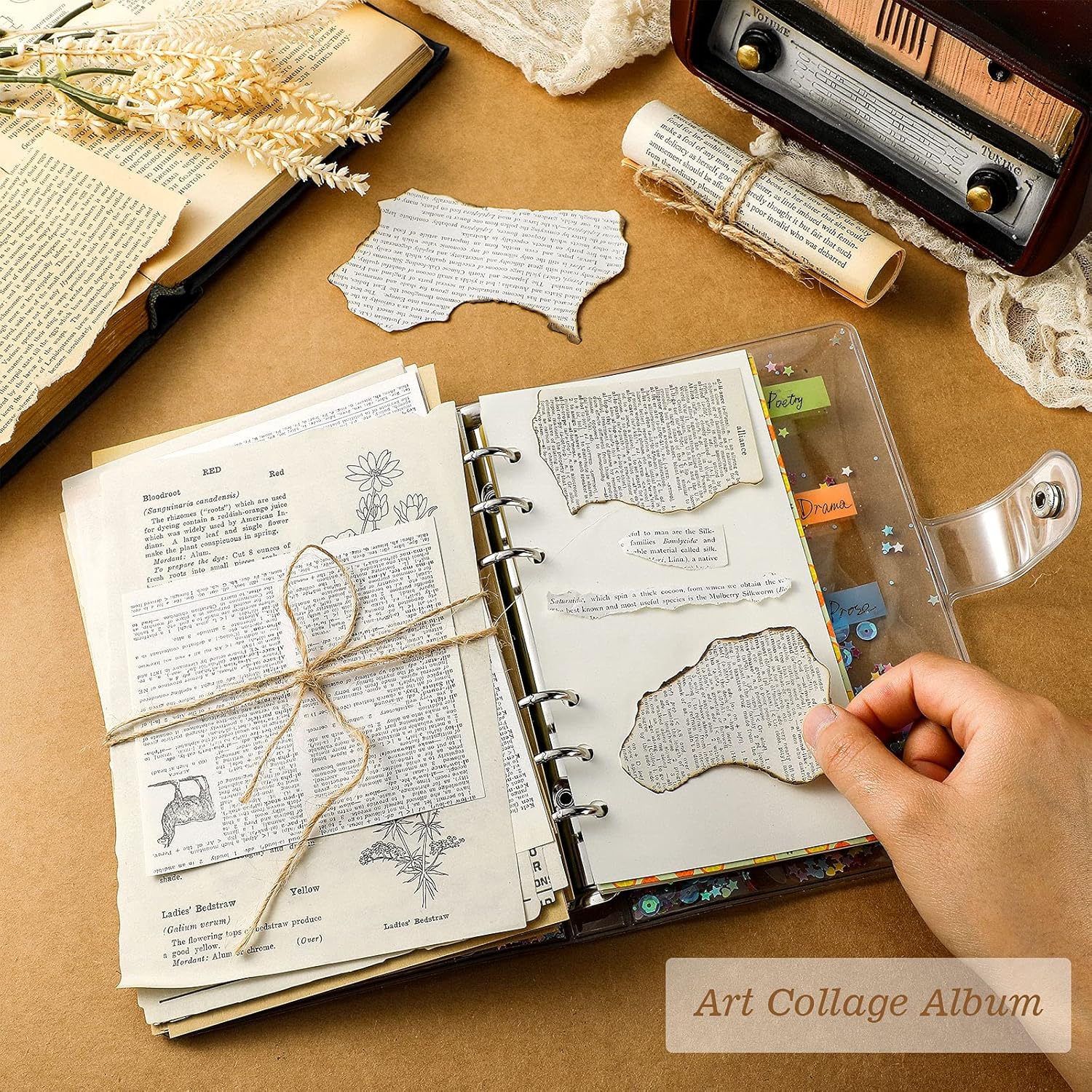 Junk Journal Pages Scrapbook Paper Vintage Journaling Scrapbooking Supplies Craft Kits Kraft Magazine Newspaper DIY for Bullet Journals Planners Collage Album Cottagecore Picture Frames 134 Sheets