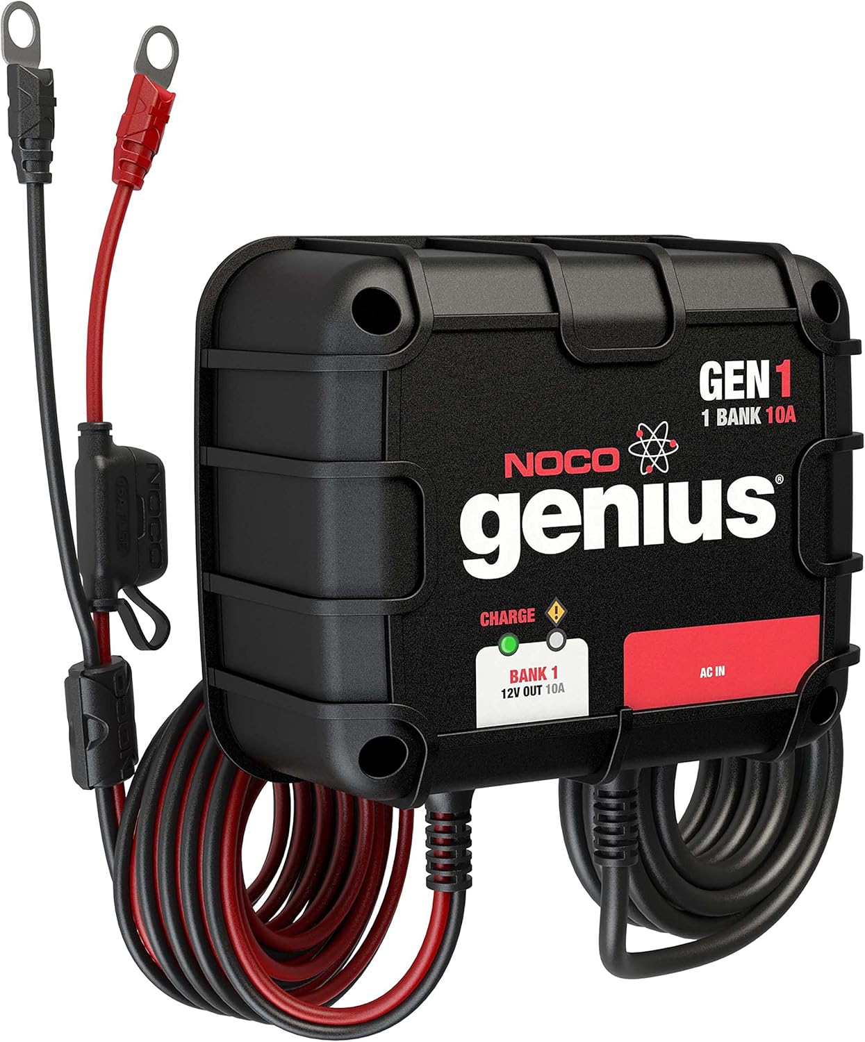 NOCO Genius GEN1, 1-Bank, 10-Amp (10-Amp Per Bank) Fully-Automatic Smart Marine Charger, 12V Onboard Battery Charger And Battery Maintainer: Automotive