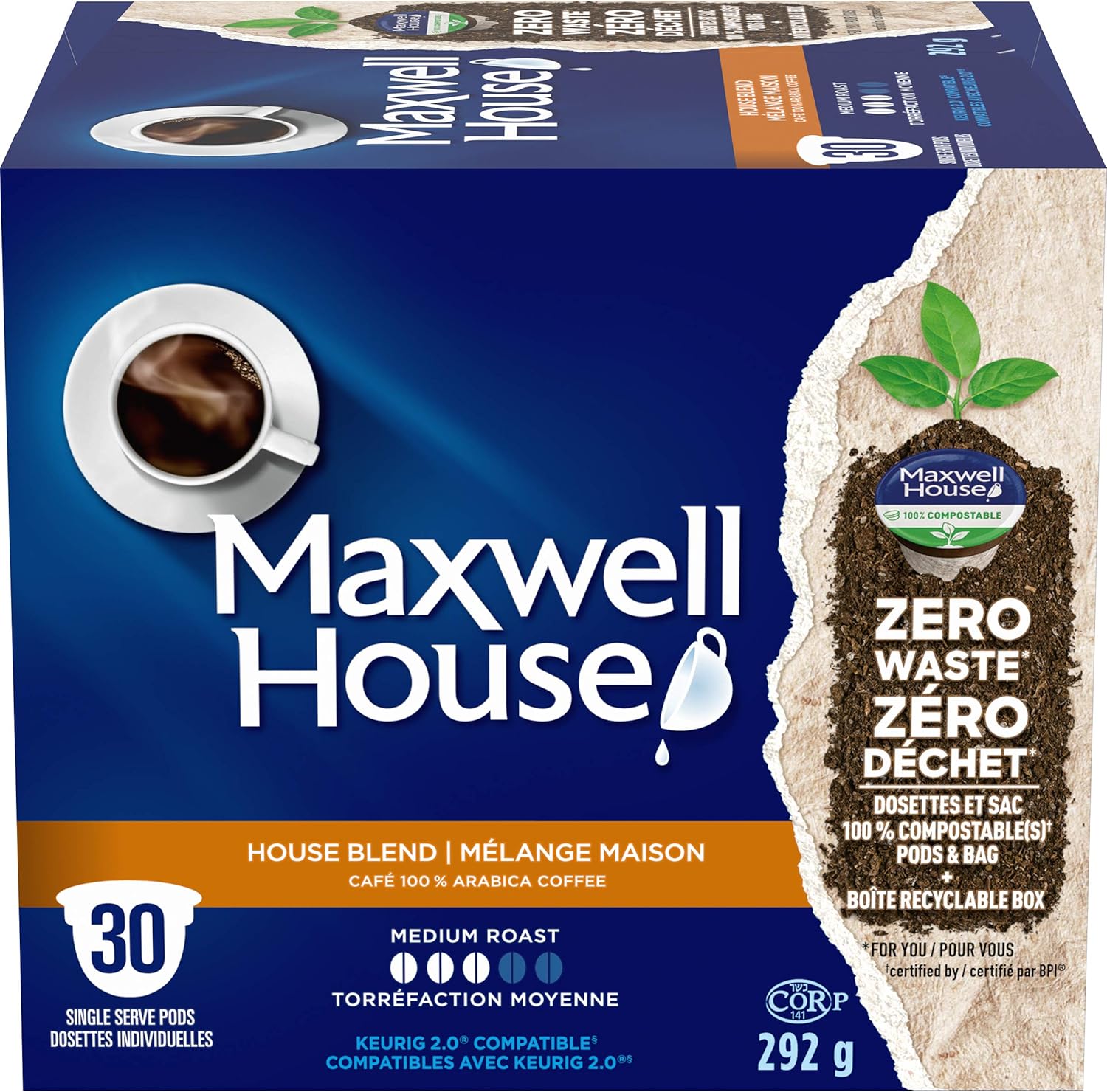 Maxwell House House Blend Coffee Pods, 30 Pods Amazon.ca Grocery