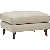 Amazon Brand – Rivet Sloane Mid-Century Modern Ottoman, 32"W, Shell