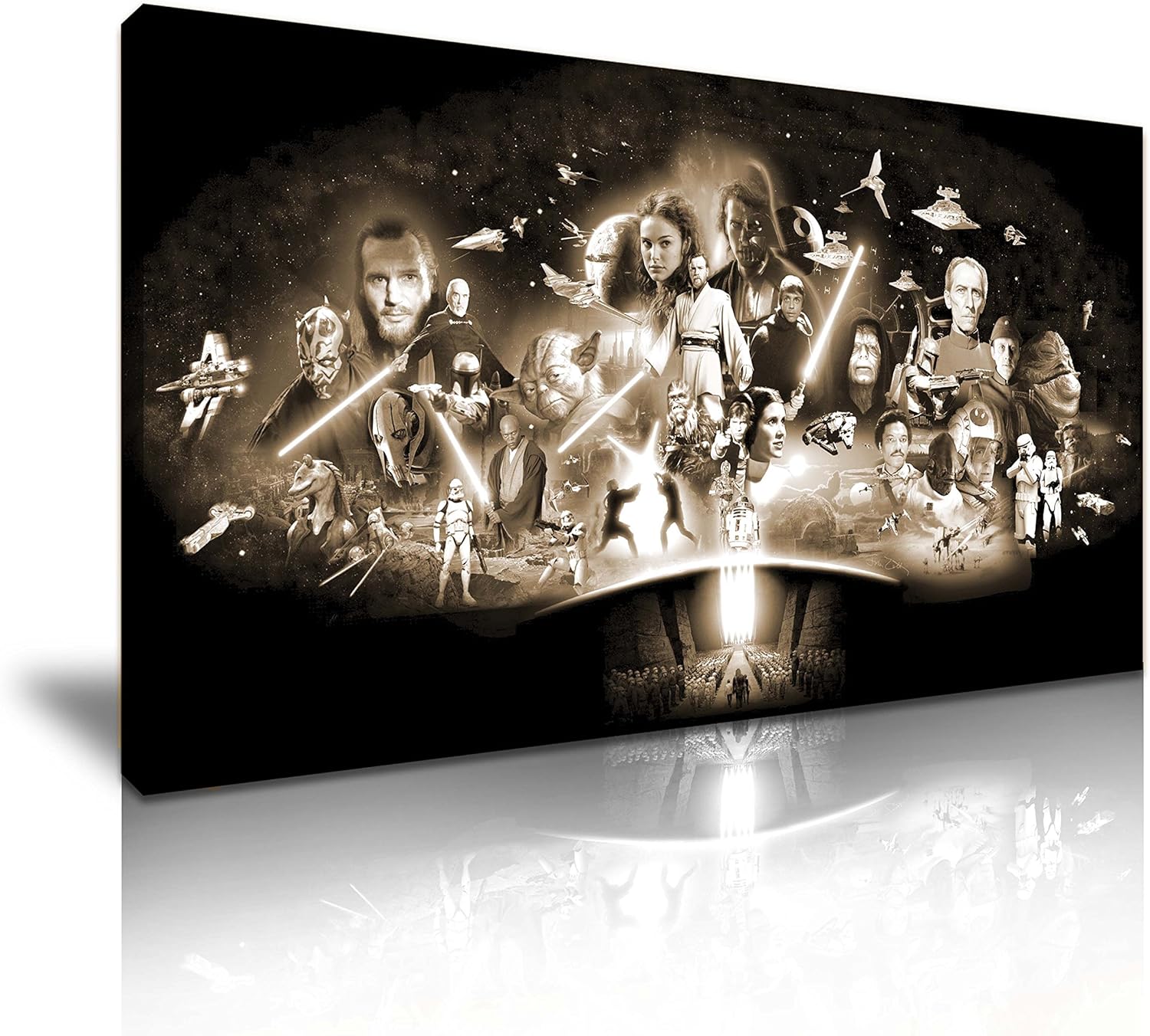 Star Wars Collage Leinwand Kunstdruck Bild 82 cm x 41 cm Amazon.de