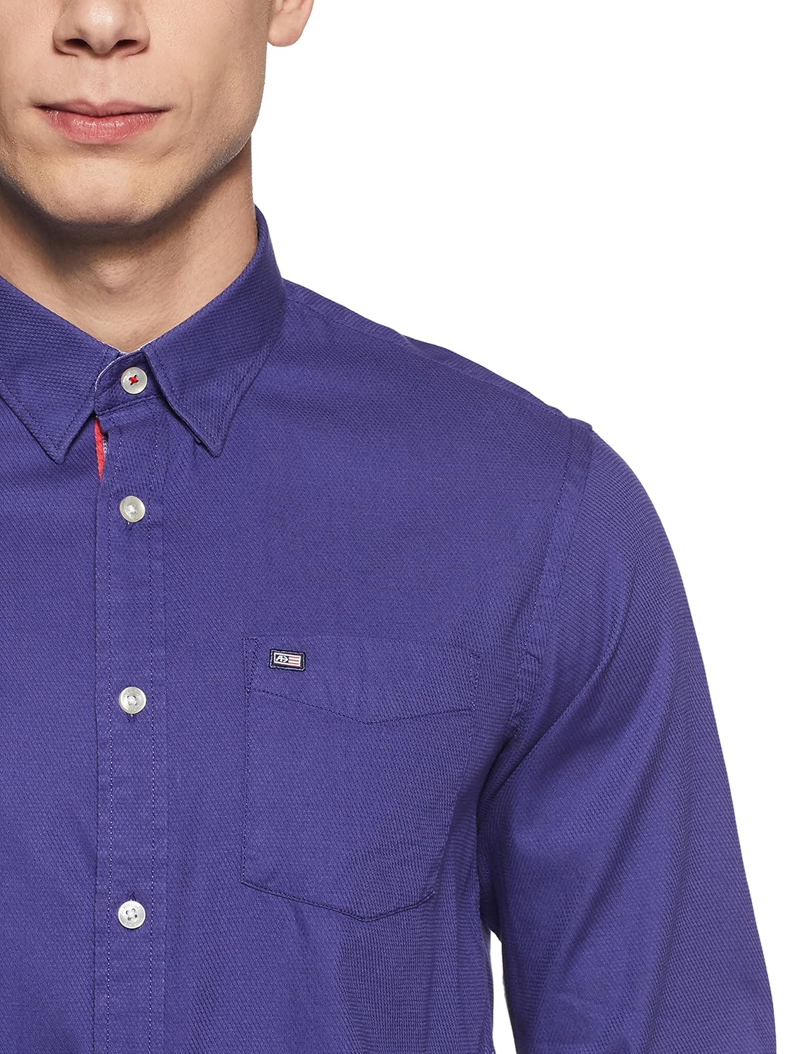 arrow sport men's plain slim fit cotton casual shirt