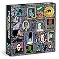 Galison Spooky Portraits – 500 Piece Foil Jigsaw Puzzle Featuring Scary Artwork of A Victorian Style Wall Filled Spooky Portraits with Gold Foil Accents