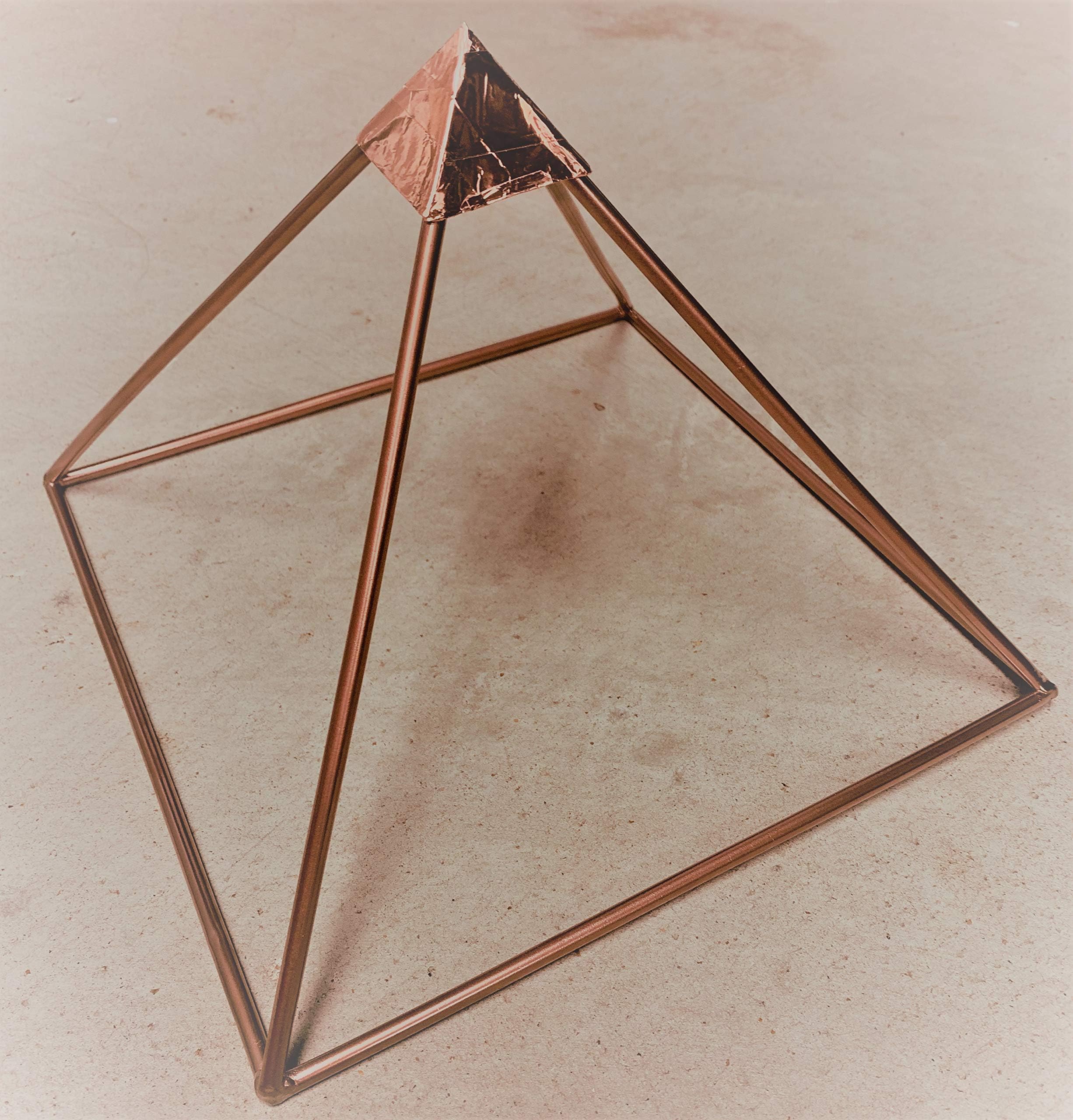 12 inch Copper Tabletop Pyramid Giza Style