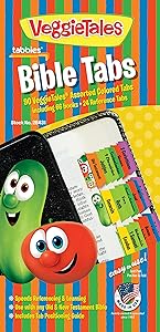 Tabbies VeggieTales Bible Tabs Old & New Testament, 90 Assorted Including 66 Books & 24 Reference Tabs Any Sized Bible (28431)