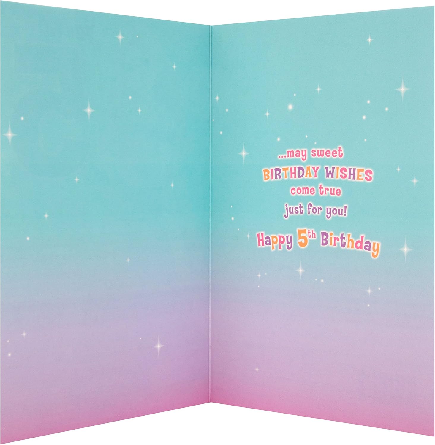 Hallmark 5th Birthday Card, Disney Tangled, Rapunzel, Blue, Purple, Pastel Or Metallic, Pack of 1 - Image 3