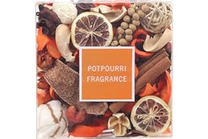 Qingbei Rina Fall Potpourri Bowl Filler, Cinnamon Scented Potpourri Dried Flowers,Thanksgiving Decorative Vase Filler,Home Fragrance, Farmhouse Harvest Decor,14 oz,(Citrus Orange)