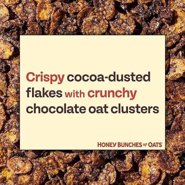 HONEY BUNCHES OF OATS CHOCOLATE, MADE WITH WHOLE GRAIN CEREAL, BREAKFAST CEREAL, 12OZ BOX (PACK OF 1)