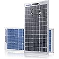 Topunive Bifacial 100W 12V Solar Panel 9BB Monocrystalline Cell 12 Volt for Marine RV Trailer Boat Cabin Van Car Uneven Surfaces 12V Battery Charge