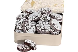 BARNETTS FINE BISCOTTI Valentines Day Cookie Gift Basket, Gourmet Crinkle Cookies, Candy Gift Box, Gifts for Food Delivery Ideas for Women Men Grandma Gift Tin