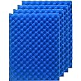 AFACYGN 4 Pack Aquarium Filter Media Bio Sponge Pad 16 x 12 x 1 inch, Fish Pond Foam Filter 20/30/40 PPI (Blue 20ppi 4pack)