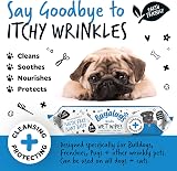 BUGALUGS Wrinkle Wipes for Dogs 80 Biodegradable Skin Care Paw Ear Face view 2