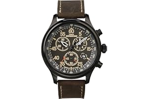 Timex Expedition Field Chronograph 43mm Men’s Analog Watch | INDIGLO Backlight | Durable Comfortable Adjustable Strap | Rugged Outdoor Watch | 100M Water Resistance
