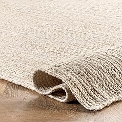 nuLOOM Oval 9x12 Rigo Jute Hand Woven Area Rug, Off