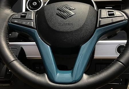 Amazon ステアリングパネル デニムブルー 適合 クロスビー スペーシア スペーシアギア スペーシアカスタム 新型ハスラー ワゴンr ワゴンr スティングレー ソリオ ソリオバンディット イグニス フレア フレアクロスオーバー フレアワゴン デリカd2 車