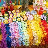 JOYIN 12 Counts Hawaiian Leis Bulk Full Size Silk Flower Leis view 9
