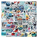 110PCS Diving Stickers Scuba Diving Decals for