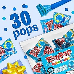 Ring Pop Blue Individually Wrapped Candy, 30 Count