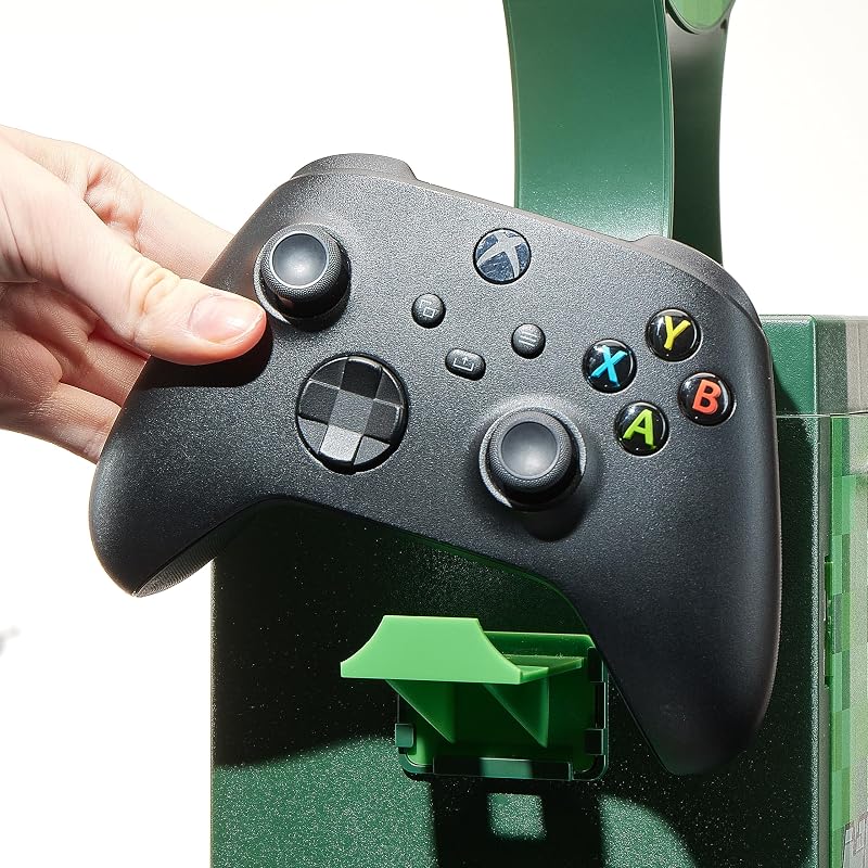 Taquilla y Soporte de Almacenamiento Oficial de Minecraft – Capacidad para 10 Juegos/DVDs, 4 Mandos, Auriculares y Accesorios – Organizador Resistente – Merchandising Oficial de Minecraft