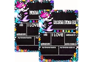 SICOHOME First and Last Day of School Sign,9" x 12" First Day of School Chalkboard,Double Sided Back to School Photo Prop Cha