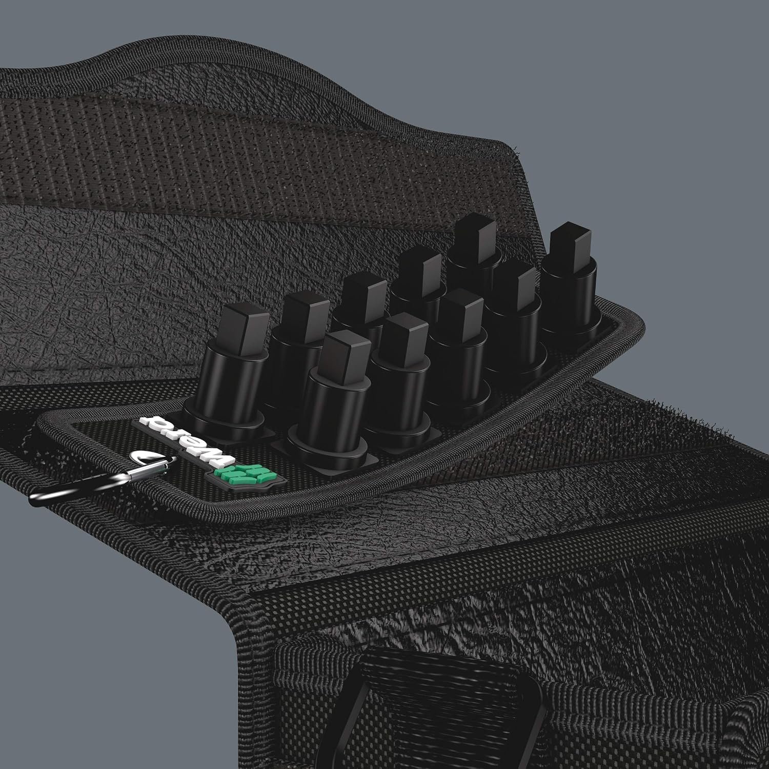 Wera Socket Rail B VDE (Textile Belt), 9 Location, Unloaded, 3/8" Drive, 05003982001, Black - Image 5