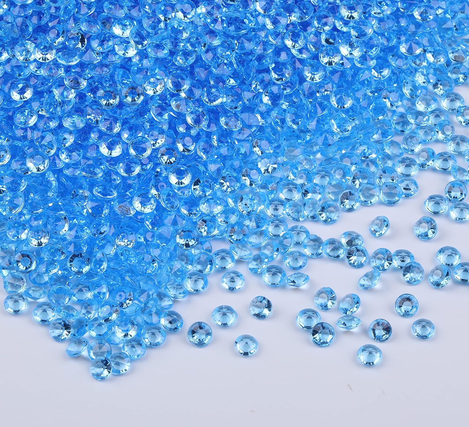 Vase Fillers - Gintoaria 10000 pcs/Pack Wedding Table Scatter Confetti Crystals Acrylic Diamonds Vase Fillers 4.5 mm Rhinestones for Wedding, Bridal Shower, Vase Beads Decorations (Light Blue)