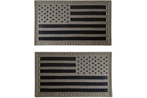 SUVIYA 2x3.5" Ranger Green Infrared IR US USA American Flag Patch Tactical Vest Patch Hook-Fastener Backing (Forward+Reversed)