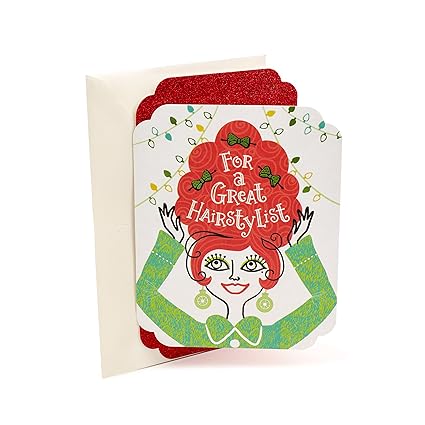 Hallmark Holiday Greeting Card To Hairstylist Hair And Bows