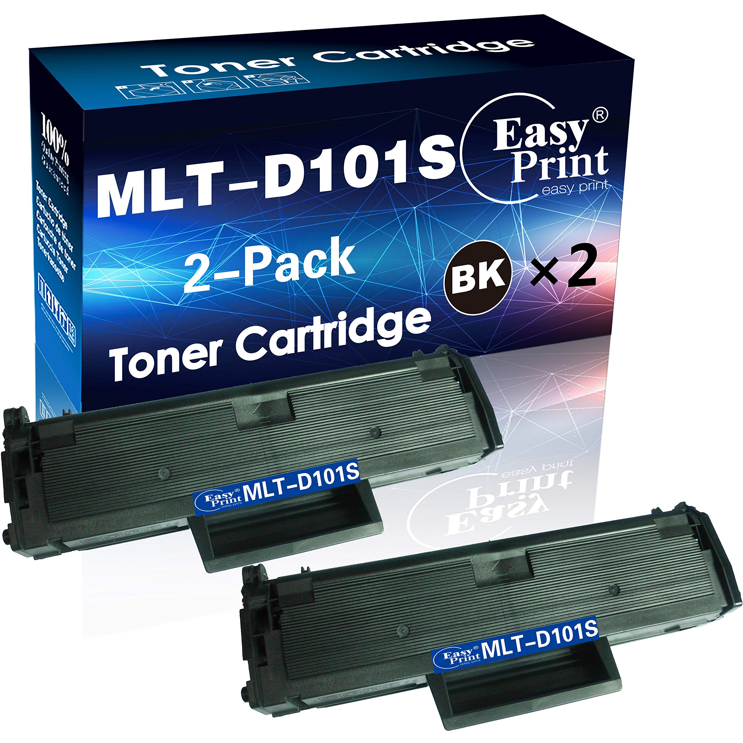 Photo 1 of (2-Pack, Black) Compatible MLT-D101S D101S Toner Cartridge 101S Used for Samsung ML-2160 ML-2165 ML-2165W SCX-3400 SCX-3400F 3400FW SCX-3405 SCX-3405F 3405FW SF-760P Printer, Sold by EasyPrint