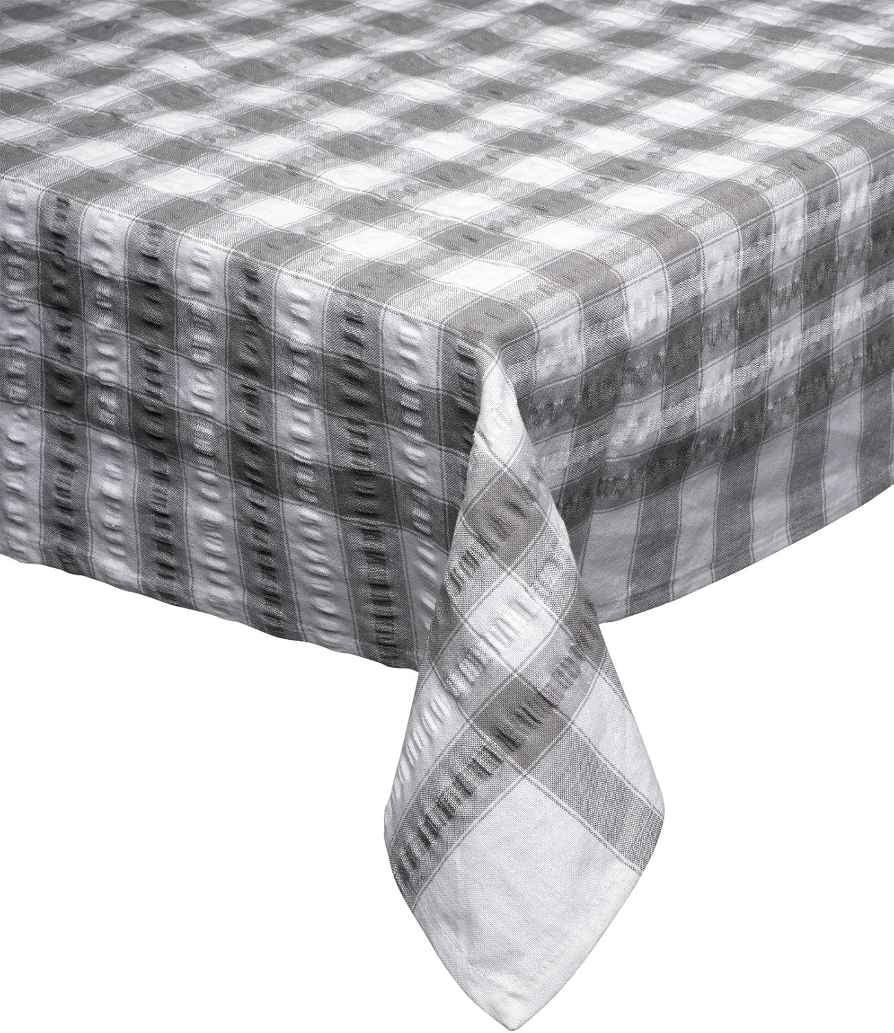 Seersucker Square Checked Tablecloth Cotton Check Downview Table Linen