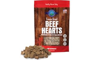 Shepherd Boy Farms Freeze Dried Dog and Cat Treats, Beef Heart, All Natural Single Ingredient Freeze-Dried Dog Treat & Dog Snacks, Made in USA, High Protein, Essential Nutrition of Raw Dog Food, 8oz