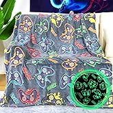 KIVEE Gamer Gifts for Men Boys Teen - Gaming Blanket Birthday Gifts for Boys Age 8 9 10 11 12 13 14 15 Year Old Toddler Son Valentines Easter Presents Toys Gamer Room Decor Stuff 50"x60"
