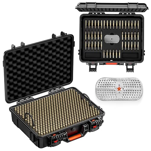 Waterproof Ammo Case - 600 Round Bullet Locking Storage Box - Mil-Spec ...
