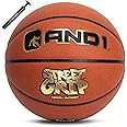 AND1 Street Grip Premium Composite Leather Basketball & Pump- Official Size 7 (29.5”) Streetball, Made for Indoor and Outdoor Basketball Games
