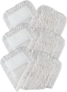 BELLANET 3er Set Wischbezüge weiß 40cm aus Baumwolle für empfindliche Böden